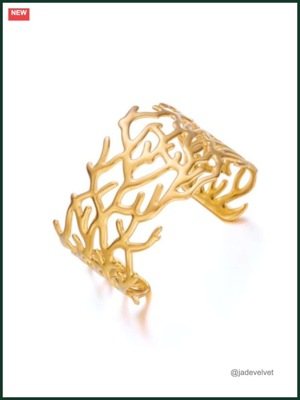 Chunky Open Cuff Bracelet for Women, Adjustable Handmade Bangle, 14K Gold